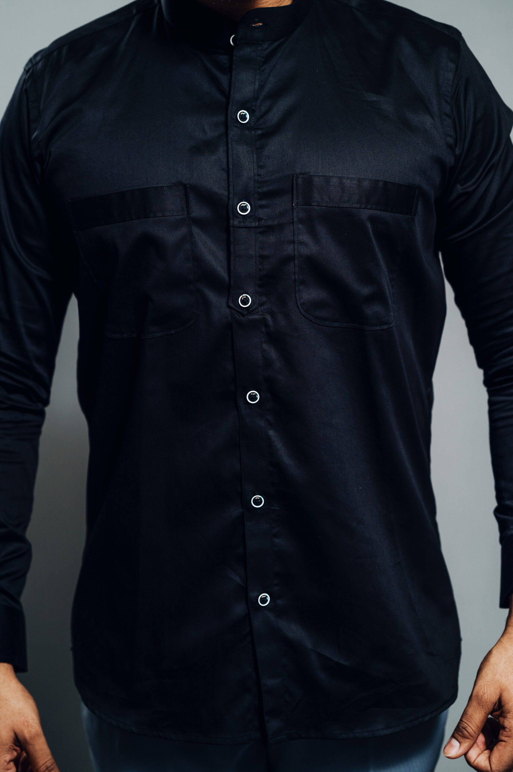 Modern Black Semi Designer Shirt The Designer Stori